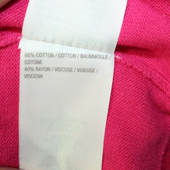 Jason Wu Size XL Barbie Pink Open Front Cardigan with Sequin Trim - Picture 4 of 7